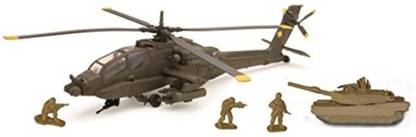 NEW RAY TOYS DIE CAST APACHE AH-64 W/TANK SET