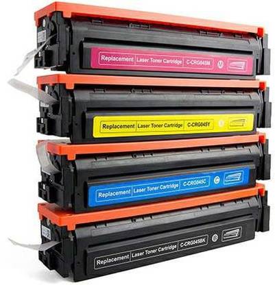 globe 045 / CRG-045 Toner Cartridge Compatible Set For Canon CRG-045 Toner Cartridge For Use In Canon MF634Cdw, MF632Cdw, LBP612Cd Printer Multi Color Ink Toner (Magenta, Cyan, Black, Yellow Black + Tri Color Combo Pack Ink Toner