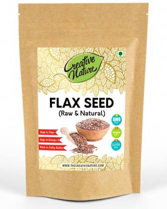 Creative Nature Flax Seed | Alsi - Linum Usitatissimum With Omega 3 and Anti Oxidant (500 Gram Pack) Raw Seed Seed