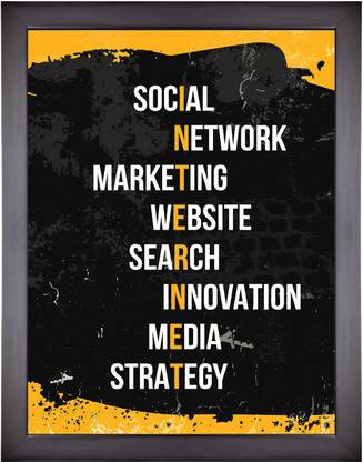 Motivational Poster Quote – Social network marketing website search innovation media strategy Photographic Paper