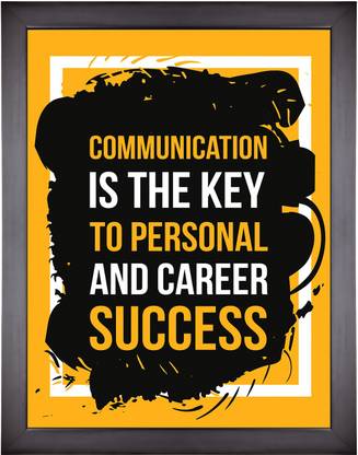 Motivational Poster Quote – Communication is the key to personal and career success Photographic Paper