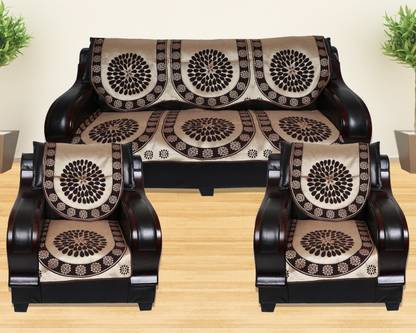 A.P HANDLOOM Polycotton 3+2 Seater Sofa Abstract Cover