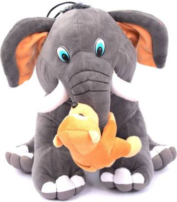 Lata Elephant And Naughty Monkey  - 38 cm