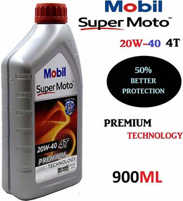 MOBIL 1 Mobil_sm_20w-40_4T Super Moto 20W-40 API SL High Performance Motorcycle Engine Oil (900ml) Synthetic Blend Engine Oil