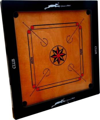STAG Club Carromboard with stand 10.16 cm Carrom Board
