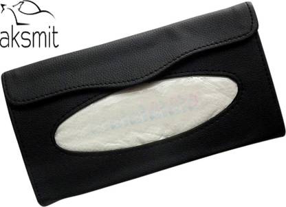 aksmit Luxury PU Leather Tissue Box - Rectangular Vehicle Tissue Dispenser