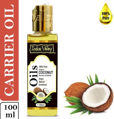 Indus Valley 100% Pure and Natural Coconut Carrier Oil - For Skin and Hair