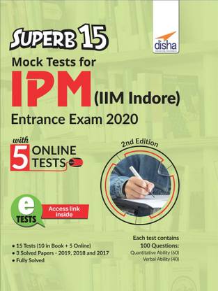 SuperB 15 Mock Tests for IPM (IIM Indore) Entrance Exam 2020 with 5 Online Tests 2nd Edition