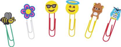 FULLY Mix Color Paper Clips Student Stationery Large Metal Clip Cute Office book mark Bookmark