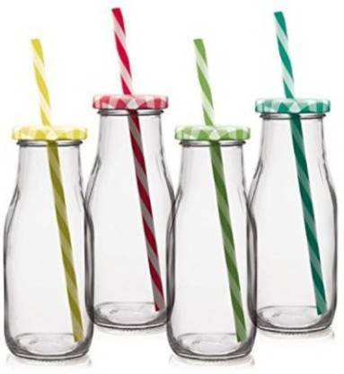 hatke dukan Glass Milk Container  - 300 ml
