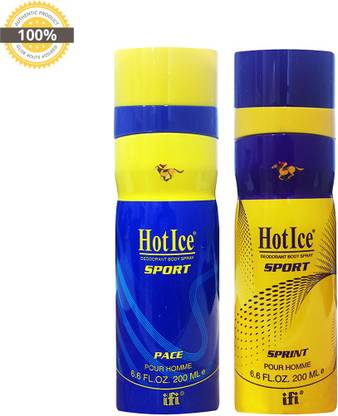 HOT ICE Body Spray Pace + Sprint Body Spray  -  For Men & Women
