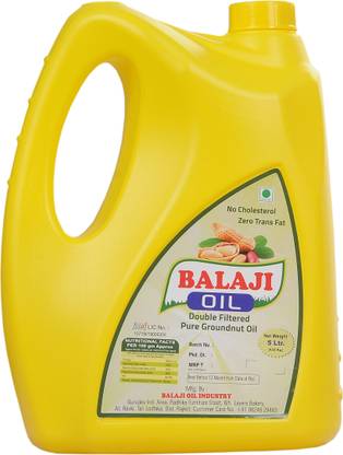 Balaji PURE FILTERED GROUNDNUT OIL 5 LITRE Groundnut Oil Can