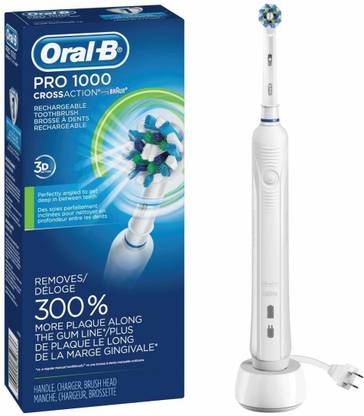 Oral-B White Pro 1000 Power Rechargeable Electric Toothbrush Electric Toothbrush