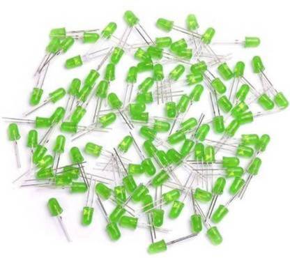 Technical hut 100 Pieces 3mm Green LED For projects Light Electronic Hobby Kit