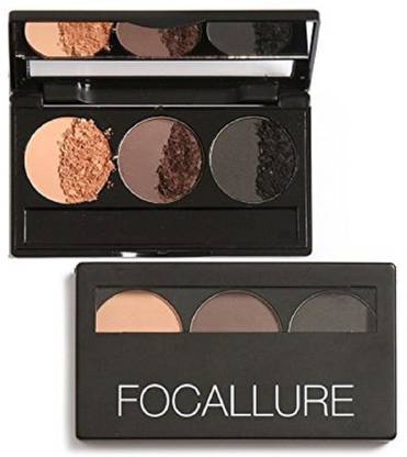 FOCALLURE Eyebrow Powder 3 Colors Palette Waterproof 4.54 g