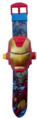 IndusBay Ironman 24 Images Projector Digital Toy Watch with IronMan