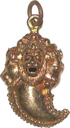 SUBHASHINI Panchalogam Trimurthi Hanuman Ganesh Narasimha Nail Pendant Panchaloha Ganapathi Narasimhar Anjaneyar Kavach (5 Metals Panchadhatu Locket) Metal Pendant