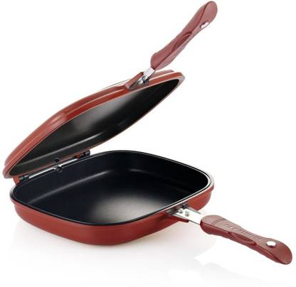 Flipco Happycall Foldable Double Sided Pressure Pan Grill Pan 27.5 cm diameter with Lid 2.5 L capacity