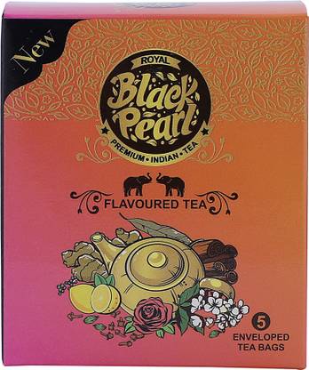 RBP Royal Black Pearl (Heritage Blend) Ginger n Mint Green Tea - 5 Tea Bags Ginger, Mint Tea Bags Box