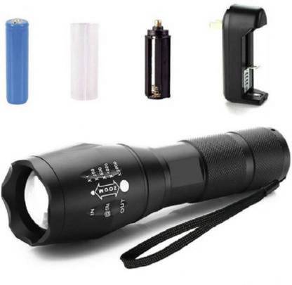 UZAN Portable Bright Waterproof Shockproof Focus Flashlight Torch