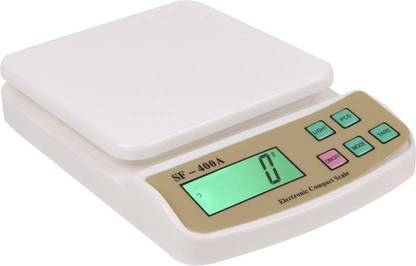 Zeom  Advanced SF 400A with Adaptor 5 Kg Digital Household Use And Backlight Weighing Scale SF400A Weighing Scale  (White) Weighing Scale