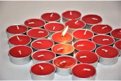Flipkart SmartBuy Red Tealight pure paraffin candle Candle