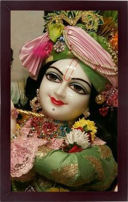 LUXURY ART KING Beautiful Lord Krishna Iskcon Digital Reprint 15 inch x 12 inch Painting