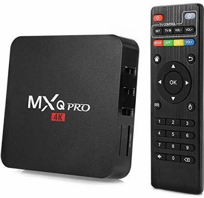 hybite MXQ Pro 4K Android TV Box 1GB RAM/8GB ROM 64 Bit Quad Core Wi-Fi UHD Smart TV Box - Black Media Streaming Device