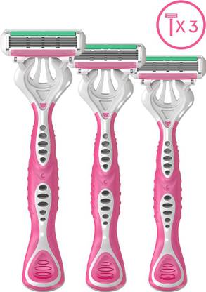 LetsShave Evior 4 Disposable Razor for Women - Pack of 3 Razor, Women