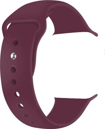 Microcart Silicone Strap for Apple iWatch Series 1/2/3/4/5, of M/L size and Wine Red color for 38mm-40mm model (Device not included) Smart Watch Strap