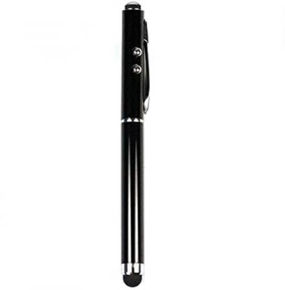 Vinayakart 4 in 1 Stylus Pen with inbuilt Laser, Torch, Ball Point Pen (Black) Stylus