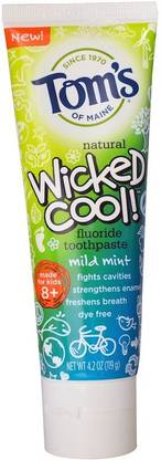 Tom's Of Maine Wicked Cool! Fluoride Toothpaste, Mild Mint. Toothpaste