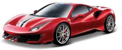 Bburago FERRARI 488 PISTA, Diecast Car, Scale 1:24, Color - Red