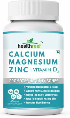 healthreef Calcium, Magnesium, Zinc & Vitamin-D3, 60 Tablets