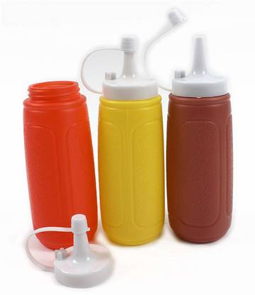 RHONNIUM Ketchup Mustard Mayonnaise Plastic Squeeze Containers 150 ml Bottle
