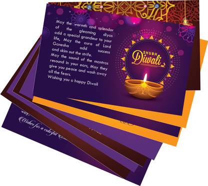 OddClick Diwali Wishes Set of 10 Surprise Message Greeting Card