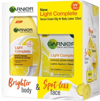 GARNIER Light Complete Moisturising Lotion with Fairness Serum Cream