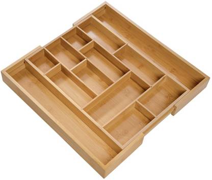 INTERDESIGN Formbu Customizable Cutlery Tray Bamboo Cutlery Set