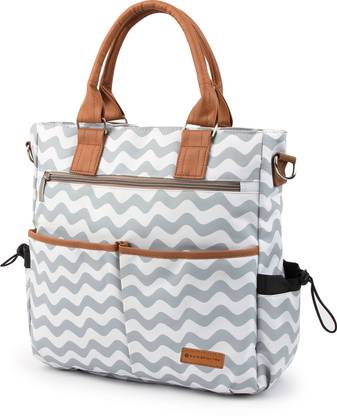 BGSFINITEE Chevron Print Tote Diaper Bag with Matching Changing Pad, Tote Diaper Bag