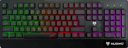 NUBWO NK-19 Wired USB Standard Gaming Keyboard Compatible with Desktop, Laptop, Mac