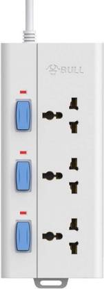 BULL 3 Socket & 3 Switch With 1.5 Meter Wire, Extension Board 3  Socket Extension Boards