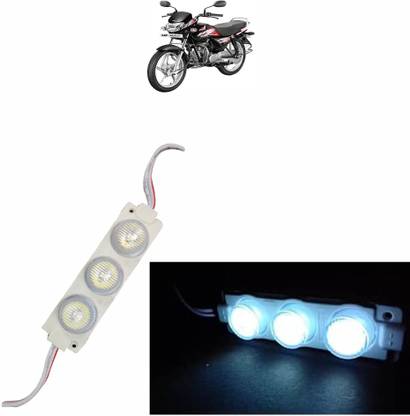 NIKROKZ EXTRENAL AND INTERNAL WHITE 3 LED STRIP-1107 Brake Light Motorbike LED for Hero (12 V, 3 W)