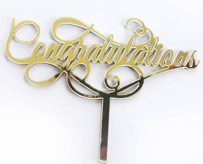 Party Hour Congratulations Cake Topper for Cake Decoration Cake Topper