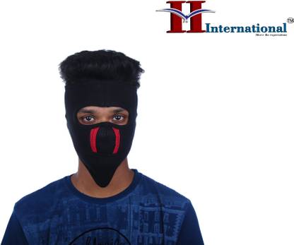 H International Black Bike Face Mask for Men & Women