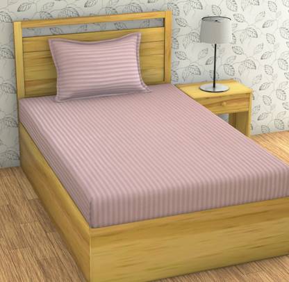 BROMWICK Microfiber Single Flat 144 TC Solid Bedsheet