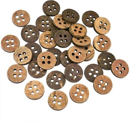 Embroiderymaterial 1.4CM Round 4 Holes Coconut Shell Buttons