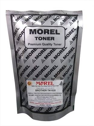 मोरेल TN1020 TONER POWDER FOR USE IN Brother HL-1110 ,HL-1111 , HL-1112 , HL-1118 , DCP-1510 , DCP-1511 , DCP-1512 , DCP-1518 , MFC-1810 , MFC-1811 , MFC-1813 , MFC-1815 , MFC-1818 , Fuji-Xerox DP P115B PRINTERS PACK OF 1 एक रंग इंक टोनर