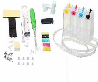 Dotpot CISS Ink Tank Kit Universal For HP DeskJet 1000, HP DeskJet 1010, HP DeskJet 1050, HP DeskJet 1510, HP DeskJet 2000, HP DeskJet 2050, HP DeskJet 3050 Printers Multi Color Ink Cartridge Black + Tri Color Combo Pack Ink Cartridge