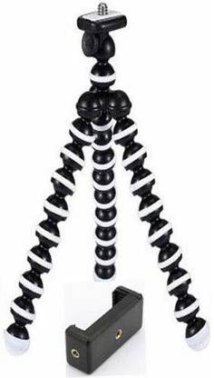 Aneeh Gorilla Tripod/Mini Tripod 13 inch Flexible Gorilla Stand for DSLR & Action Cameras for Mobile Phone with Phone Mount & monopod (Black, White, Supports Up to 2000 g) Monopod, Tripod Kit, Tripod Ball Head, Monopod Kit, Tripod