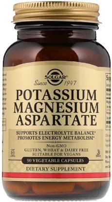 Solgar Potassium Magnesium Aspartate, 90 Vegetable Capsules